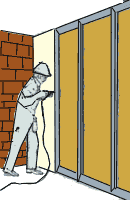 Монтаж второй стороны перегородки