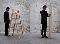 Складывающая лестница, которую можно поставить в самый ограниченный уголок.