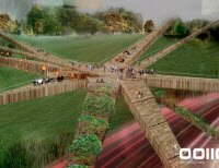 Пешеходный мост Piñata в Перу, будет построен из вторичного лесоматериалов