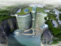 В заброшенном карьере Китая строиться пятизвездочный Cave Hotel