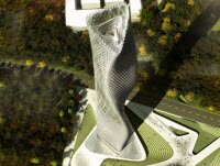 Тайваньская башня силы ветра покрыта тысячами ветровых турбин и светодиод