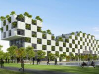 Технический университет близ Ханоя в образе летящего дракона и с шахматным фасадом