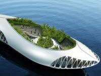 Экосистема с плавающей садом похожая на кита, будет чистит реки мира