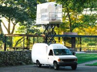 Сборная надувная квартира на фургоне как попрыгунчик