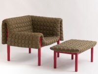 Рюш кресло покрытой одеялом