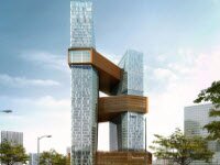 Пара взаимосвязанных башен для новой штаб-квартиры Tencent в Шэньчжэне