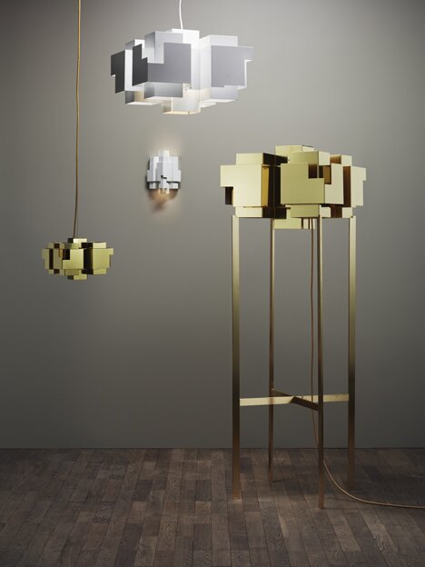 Skyline лампа вдохновлена сырым бетоном