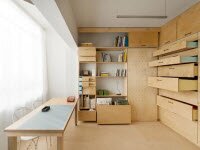 Компактная модульная студия художника для размещения жизни и работы