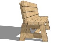 2-й вариант садовой скамейки