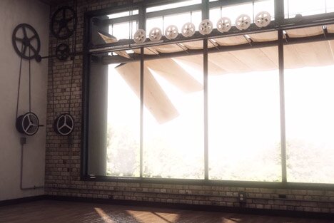 Кинетические решетки на окнах двигаются под любым углом на экран солнечных лучей+видео