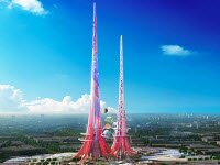 Самая высокая пара небоскребов мира высотой в 1 км построят в Ухане, Китай