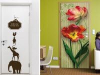 Делаем дверь в детскую интересной и красочной