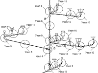 Схема узлов стояка и разводки внутренней канализации