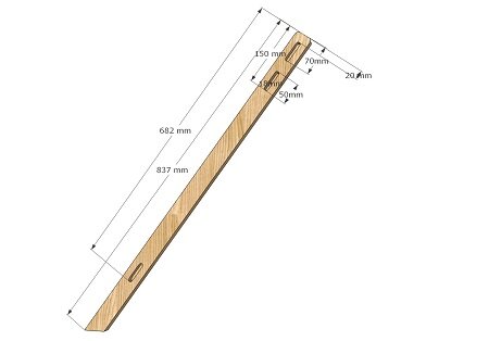 Задняя ножка складного стула