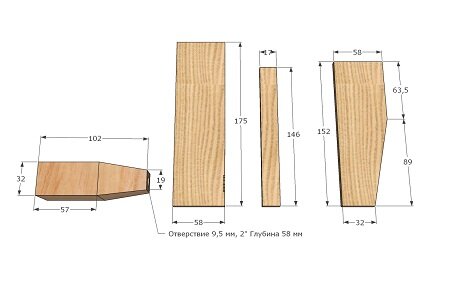 Деревянный фиксатор - струбцина