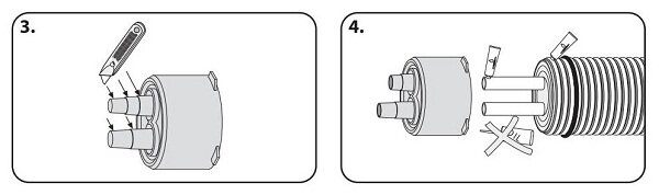 Монтаж концевых уплотнителей