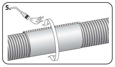 Монтаж ремонтного термоусадочного рукава