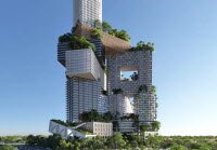 Город Peruri 88 в небе Джакарты