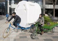 Трехколесный дом удобен в небольших кварталах