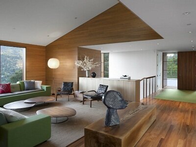 Kentfield Residence всплывает из холма с зеленой крышей над Сан-Франциско