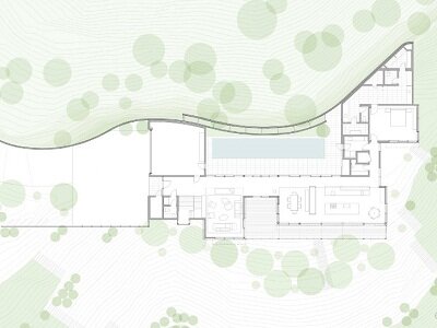 Kentfield Residence всплывает из холма с зеленой крышей над Сан-Франциско