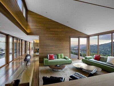 Kentfield Residence всплывает из холма с зеленой крышей над Сан-Франциско