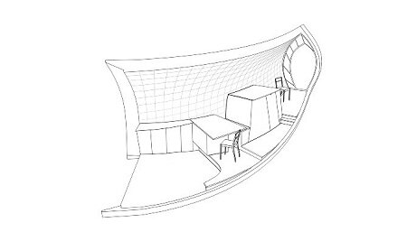 Изогнутый крошечный дом Гус-1