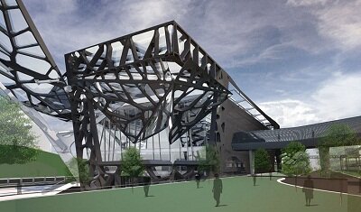 Фасад штаб квартиры китайской Zoomlion имитирует бабочки, орлы и лягушки