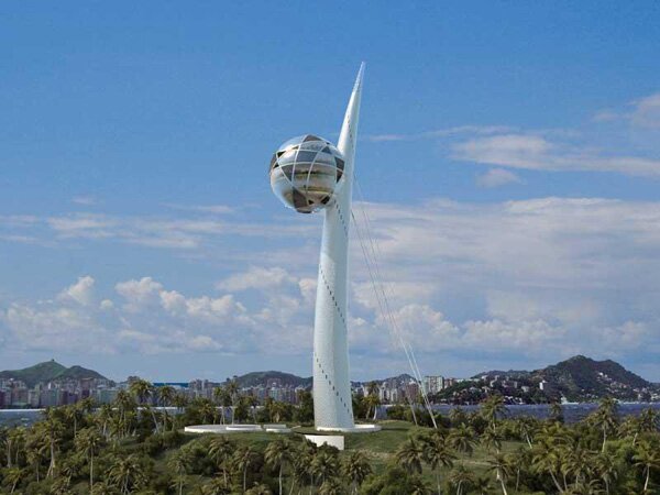 Башня Луис де Гарридо для проекции видео и изображении