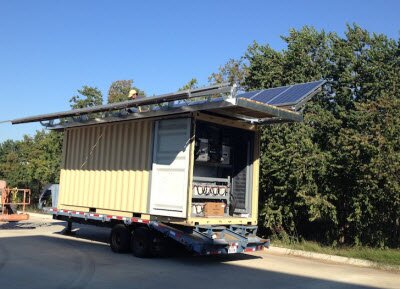 На солнечной энергии офис Shipping Container производит в два раза больше энергии