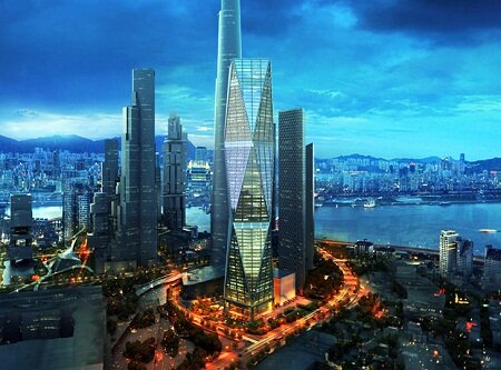 Башня SOM в Сеуле добавляет новое измерение в области энергоэффективности