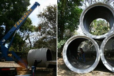 В Мексике трубчатый TubeHotel предлагает жилье в бетонных трубах