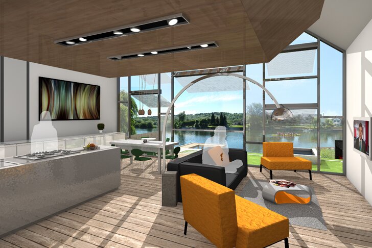 Первый дом амфибия в Великобритании, утвержденная на Темзе