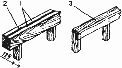 Установка верхних горизонтальных поясов каркаса