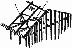 Временные монтажные крепления стропил