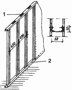 Перегородка с металлическим каркасом