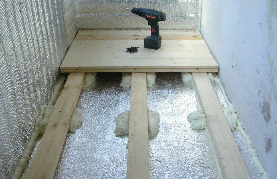 Утепление пола на лоджии