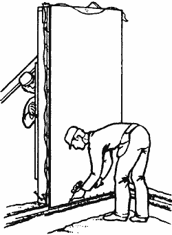 Установка сборных деревянных элементов наружных стен