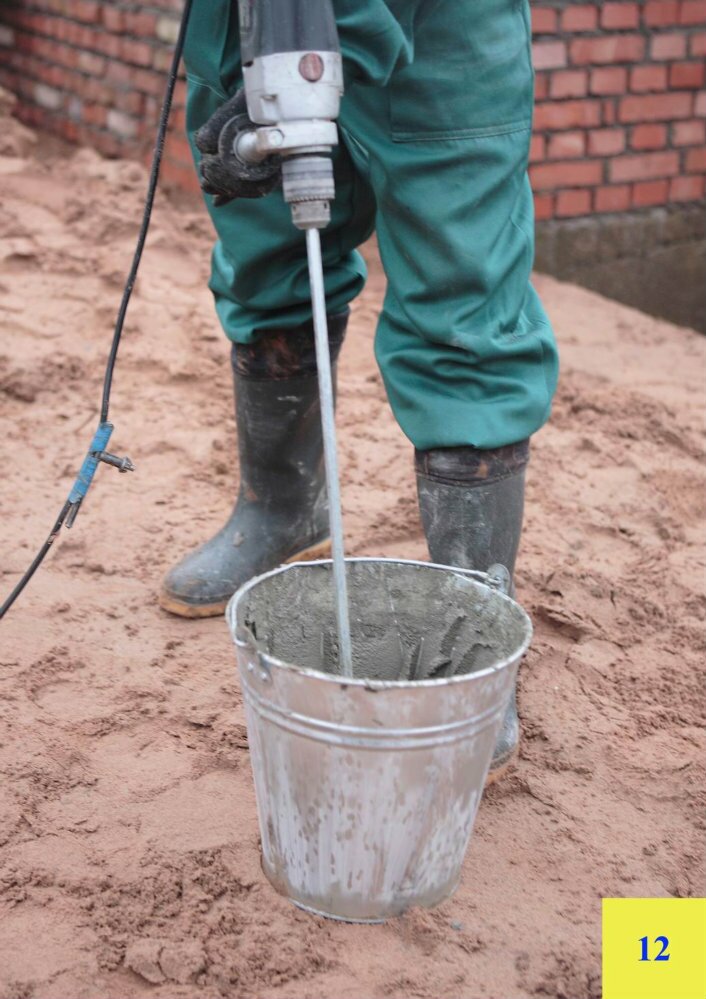 замес клея для пенобетона