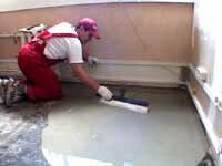 Распределение раствора по поверхности