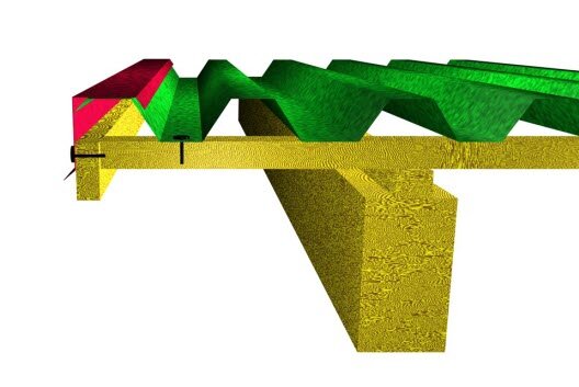 Крепление ветровых планок и примыканий