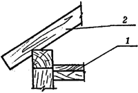 Рис. 5. Опирание наклонных стропил в деревянных каркасных зданиях