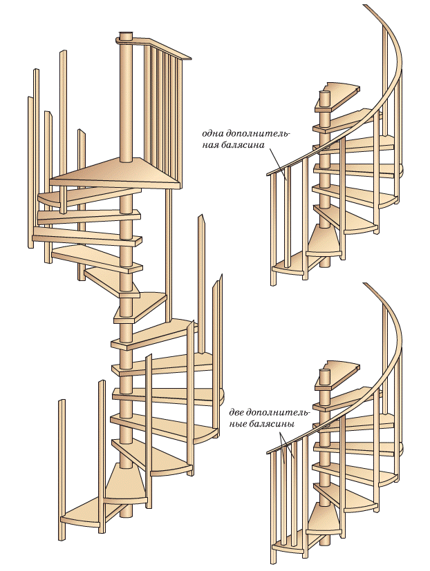 Предварительная сборка лестницы и разметка крепления дополнительных балясин