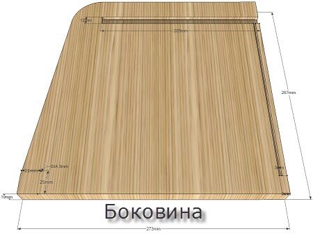 Хлебница - чертеж