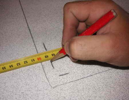 Отводим линию реза