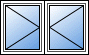 Окно с двумя поворотными створками