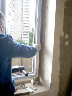 Монтаж окна ПВХ