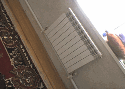 Установка батареи отопления