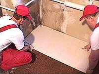 Укладка элементов пола