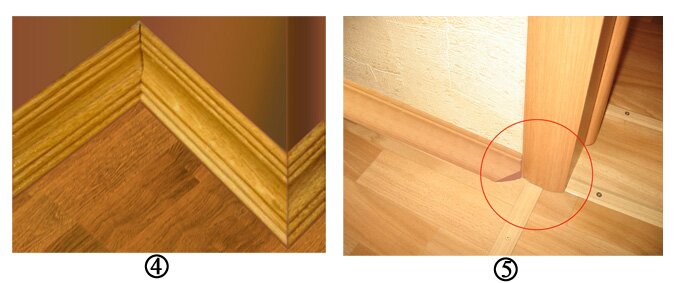 Крепление плинтуса деревянного